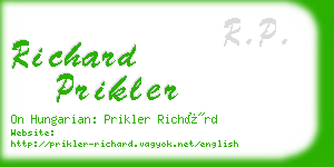richard prikler business card